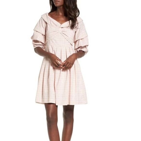 J.O.A. Tiered Sleeve Minidress, Medium - Picture 3 of 10